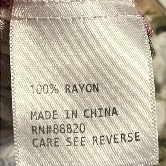 Rachel Rachel Roy Floral Button Front Blouse Size M - Picture 6 of 7